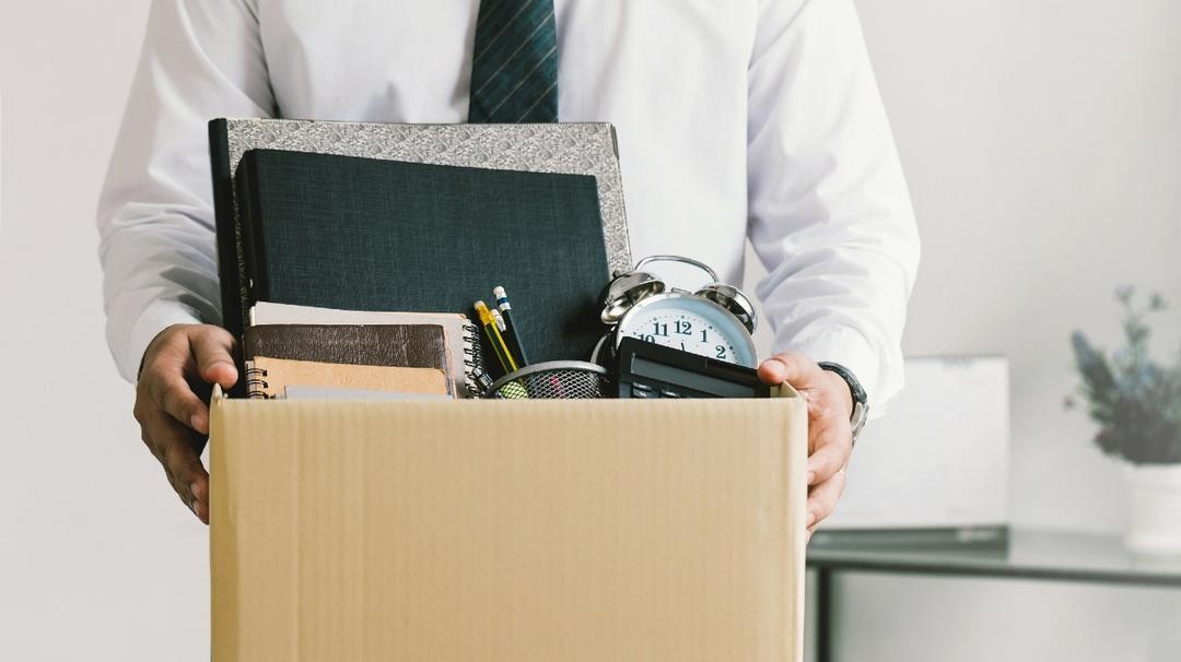 Man in office, part of accounting and the great resignation.